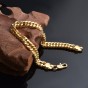 Modyle 2018 New Cool Men Punk 6MM Gold Color Bracelet & Bangle Men Jewelry