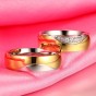 Modyle 2018 Elegant Gold-color Ring Alliance Promise Band AAA CZ Stones Wedding Rings for Women Men