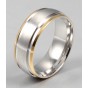 Modyle New Fashion Gold-Color Rings 316L Stainless Steel Rings for Men Women Engagement Wedding Classic Jewelry