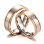 Modyle 2018 Simple Rose Gold-color Edge Wedding Rings Band for Women Men CZ Stones Alliance Couple Anniversary Ring Bijoux