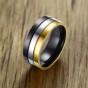 Modyle High Polished Tri-color Men Rings Stainless Steel 8MM Color Wedding Ring For Men Women Dropshipping