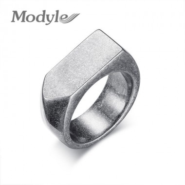 Modyle Fashion Punk Rock Male Jewelry Vintage Silver Color Ring High Polished Stainless Steel Cool Men Gift Wholesale