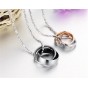 Modyle Double Circle Couple Necklace 316L Stainless Steel Necklace Woman Man Jewelry Wholesale