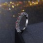 Modyle 2018 Fashion Trend Classic Punk Simple Ring for Men Women Wedding Party Red Green Round Cubic Zircon Engagement Rings
