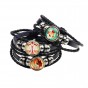 Modyle 12 Constellations Bracelet Fashion Jewelry Leather Bracelet Men Casual Personality Zodiac Signs Bracelet