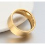 Modyle Fashion Wedding Rings for Men and Women Stainless Steel Simple Gold-Color Ring Wholesale with Matte Design