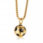 Modyle Soccer Necklaces Men Jewelry Gold Color Stainless Steel Fitness Football Sport Pendant & Chain Fathers Day Gifts