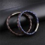 Modyle 2018 New Mens Weave Leather Chain Men Bracelet For Men Classic Bracelet Men Bangle Jewelry