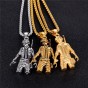 Modyle Brand Punk Men Statement Necklaces & Pendants Silver Gold Stainless Steel Chain Fashion jewelry