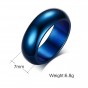 Modyle New Fashion Blue Rings 316L Stainless Steel Rings Engagement Wedding Bands For Men Women Jewelry