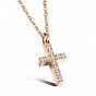 Modyle Fashion Cubic Zirconia Necklaces&Pendants For Men Stainless Steel Gold-Color Male Cross Pendant Necklaces Prayer Jewelry