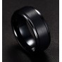 Modyle 2018 Fashion Black Tungsten Engagement Rings for Men Jewelry 7mm Wide Textured Men Rings Wholesale