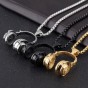 Modyle Hot Brand Stainless Steel Headphones Pendant Necklace Collares Male Punk Colar Rock Jewelry for Men