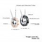 Modyle Micro Inlaid Zircon Lover Necklaces Double Round My Only Love Romantic Women Men Pendant Necklace Charm Accessories