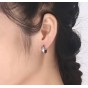 Modyle Small Blue Stainless Steel Hoop Earring Handmade Hoop Round Earring For Women Men