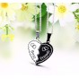 Modyle 2018 Trendy Best Friend Gift Bijoux Heart Pendant Necklace Stainless Steel Chain Statement Necklace For Men and Women