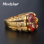 Modyle Men Finger Rings Gold-Color Champagne Zircon Ring Male Fashion Jewelry