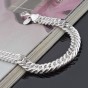 Modyle 2018 New Silver Color Mens Bracelets & Bangles 10MM Wrist Band Hand Chain Jewelry Gift pulseira