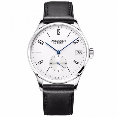 Agelocer Fashion Watches for Men White Dial Analog Watches Stainless Steel Automatic Watches Male Gift 1101A1-1202A1