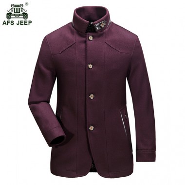 Men's Wool Jackets Spring Autumn Brand Men Woolen Coats Middle Long Jackets And Coats Men's Warm Wool Overcoat Size M-3XL 155wy