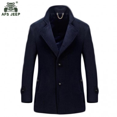 Free shipping Wool Blends Suit Design Men's Casual Trench Overcoat Design Slim Single Breasted Suit Jackets Coat for Men 198HFX