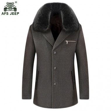 Free shipping Quality Brand Men's Woolen Coats Single Breasted Winter Wool Jackets Coats Men Blends Overcoat Casual Tops 150hfx