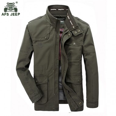 Brand 2018 New Stand Collar Cotton Military Jackets Men Spring Autumn Casual Multi-pocket Coat Jackets Plus Size M-7XL 130wy
