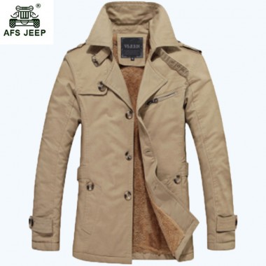 free shipping 2018 AFS JEEP Long section fashion spring jacket men jacket coats autumn jacket men solid warm windbreaker 145