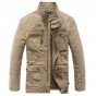 2018 New Mens Autumn Winter Jackets And Coats Plus Size M-4XL Men Plus Velvet Warm Jacket Military Style Outerwear h135