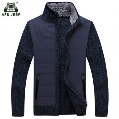 Free shipping AFS JEEP 2018 winter Spring New Men's Warm Thick cardigan Sweater Fashion Tops Coat Men 160zr