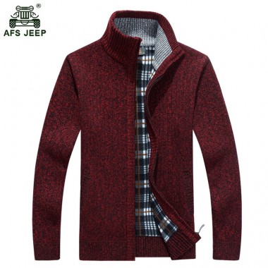 Free shipping 2018 AFS JEEP new high quality brand sweater knitting men's woolen sweater men sweater men's cardigan 40