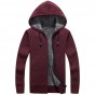 New Winter Knitting Cardigan Male Casual Sweater Men Hooded Coats 2017 Brand Casual Zipper Velvet Hooded Tracksuit Man xia70wy