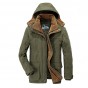 Brand parka men winter jacket men warm thick fleece branded military jacket cotton-padded jacket men's parka coat 185wy