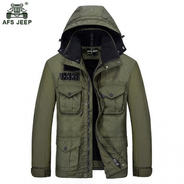 Brand Winter Parkas Men's Jackets 4XL Thick Hooded Coats Men Outerwear 2018 Warm Fleece Jacket Male Cotton-Padded Jacket 180wy