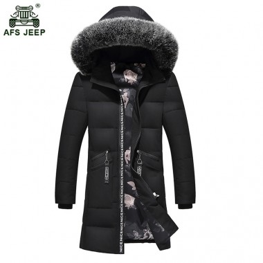 2018 Men's Winter Jackets Cotton-Padded Jackets Coat Hood Long Style Waterproof Overcoat Thicken Parka Outwear xia170wy