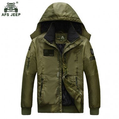 2018 Fashion Men's Casual Cotton-padded Parkas Solid Fleece Winter Jacket Men Hooded Thick Warn Padded Overcoat 188wy