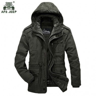 2018 New Fashion Winter Jacket Men Breathable Warm Coat Parkas Thickening Casual Cotton-Padded Jacket Plus Size L-4XL 235wy