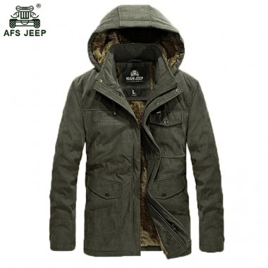 Men Jacket Winter Brand Warm Thicken Coats High Quality Famous Cotton-Padded Fashion Parkas Elegant Business Multi Pocket 129wy