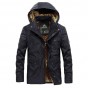 Men Jacket Winter Brand Warm Thicken Coats High Quality Famous Cotton-Padded Fashion Parkas Elegant Business Multi Pocket 129wy