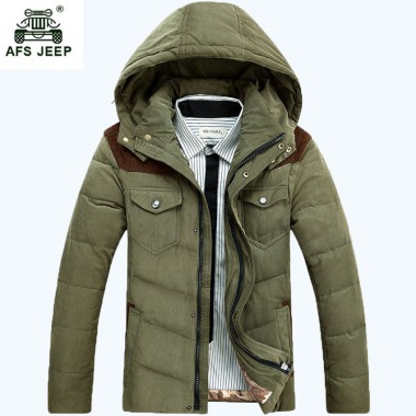 Free shipping 2018 AFS JEEP Hot Fashion Brand Clothes Man Cotton-paddde Jackets Mens Coat Men Windcheater winter Clothing 115