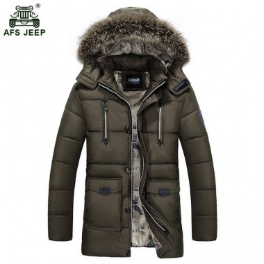2018 Winter Men Warm Parkas Cotton-padded Jackets Men' s Casual Jackets Thicken Coats Overcoat Warm Clothing Size L-5XL 100wy