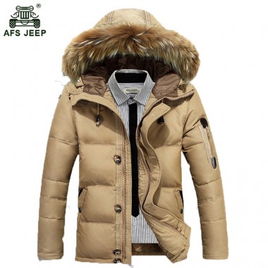 Free shipping 2018 AFS JEEP New Korean Men Casual Coat Winter Thickening Warm Cotton-padded jacket Fashion Slim Outerwear 195