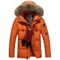 Free shipping Winter Thick Warm Duck Cotton-padded jacket Men Fur Collar Hooded Parkas Men warm Jackets Windbreaker Coats 120hfx