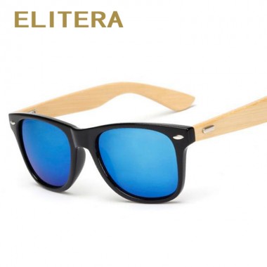 ELITERA 2018 Bamboo Sunglasses Men Women Brand Designer Sun Glasses Female Sunglass Oculos De Sol Feminino Shades Handmade