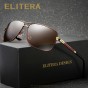 ELITERA Brand Classic Polarized sunglasses Men Driving Square Alloy Frame Eyewear Male Sun Glasses for men Oculos Gafas