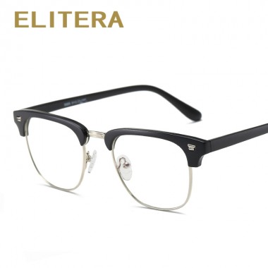 ELITERA Anti blue rays Glasses Frame TR90 Brand Fashion Women Half Frame Eyeglasses Vintage Men Optical Frame Oculos de grau