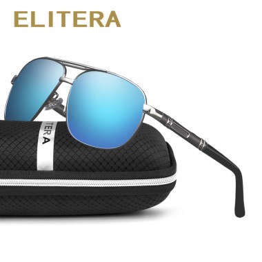 ELITERA Classic Men's Square Polarized Sunglasses Men Women Vintage Driving Mirror Sun Glasses UV400
