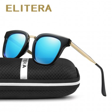 ELITERA Fashion Unisex Square Vintage Polarized Sunglasses Women Men Metal Design Retro Sun glasses gafas oculos