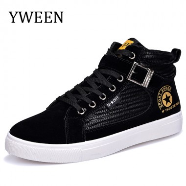 YWEEN Men Casual Shoes Spring Autumn New Lace-up Style Fashion Trend Suede Flat Breathable Rubber Youth Shoe Man