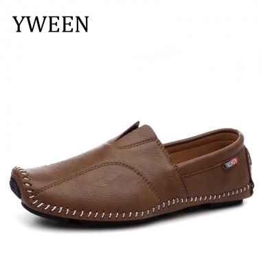 YWEEN Brand Men Leather Shoes Slip On Man Driving Shoes 2018 Spring Autumn Men's Shoes